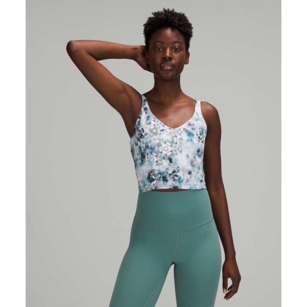 Lululemon Align Tank Top Diamond Dye Light Sage Olive Green Size‎ 6 LW1DAJS